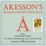 Akesson’s, Bali, 45% milk chocolate bar with fleur de sel & coconut blossom sugar