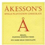 Akesson’s, Brazil, Fazenda Sempre Firme, 55% dark milk chocolate bar