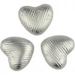 Silver chocolate hearts – Bulk box of 200